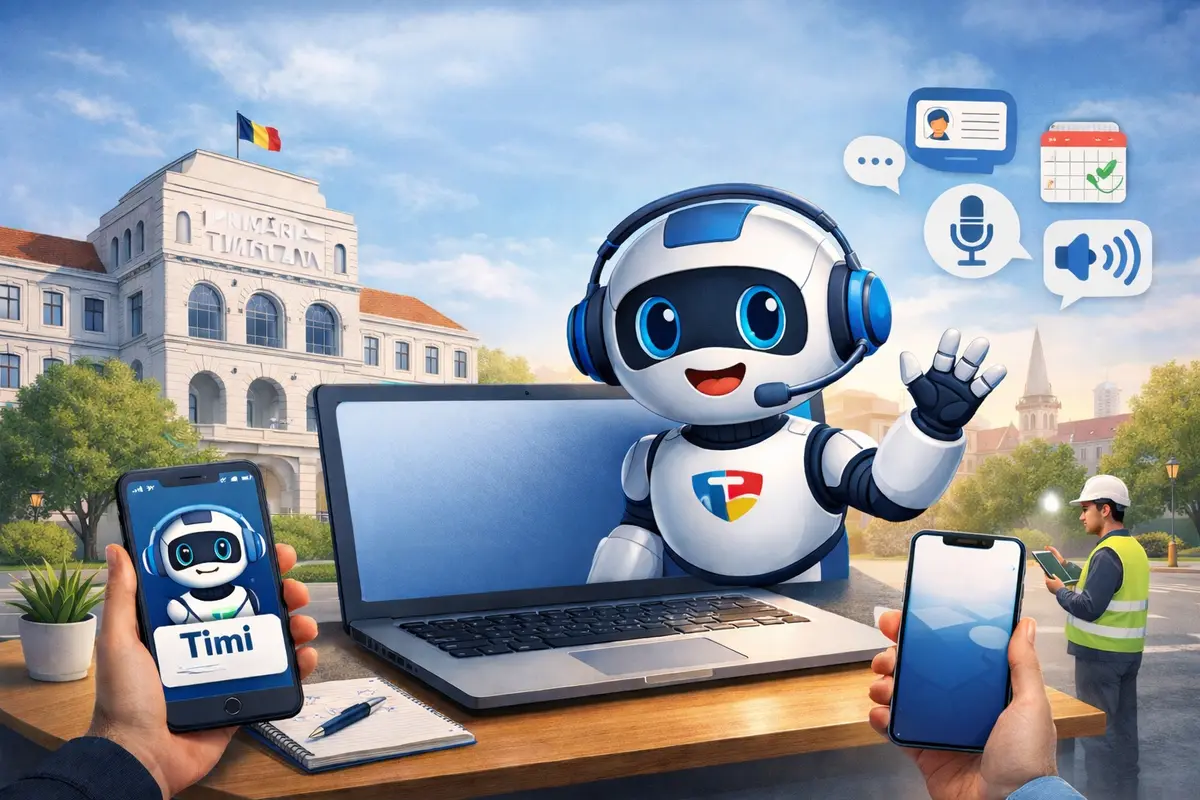 Primăria Timișoara lansează „Timi”, asistentul virtual AI pentru cetățeni
