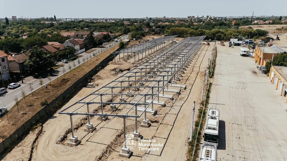 Timișoara construiește platforma de încărcare pentru autobuze electrice. Proiectul, finalizat în proporție de 70%