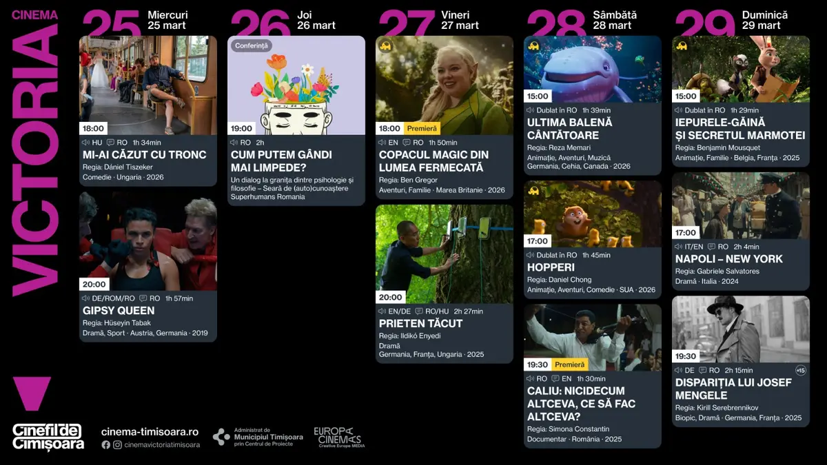 Programul la Cinema Victoria