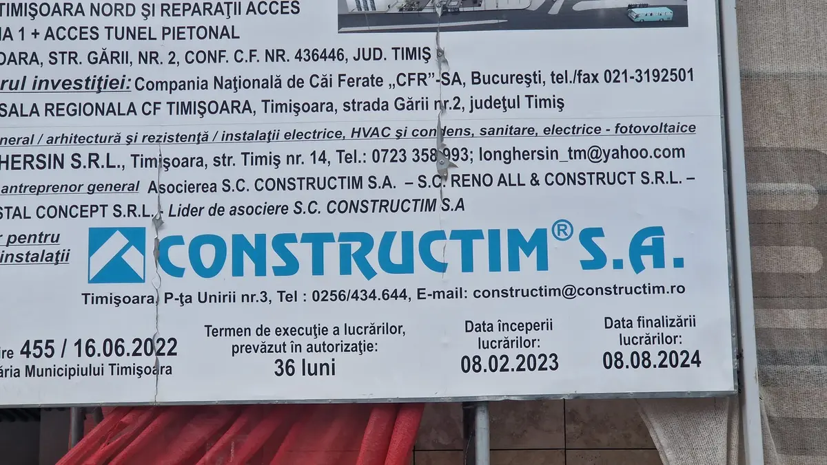 Durata lucrărilor era, inițial, de un an și jumătate