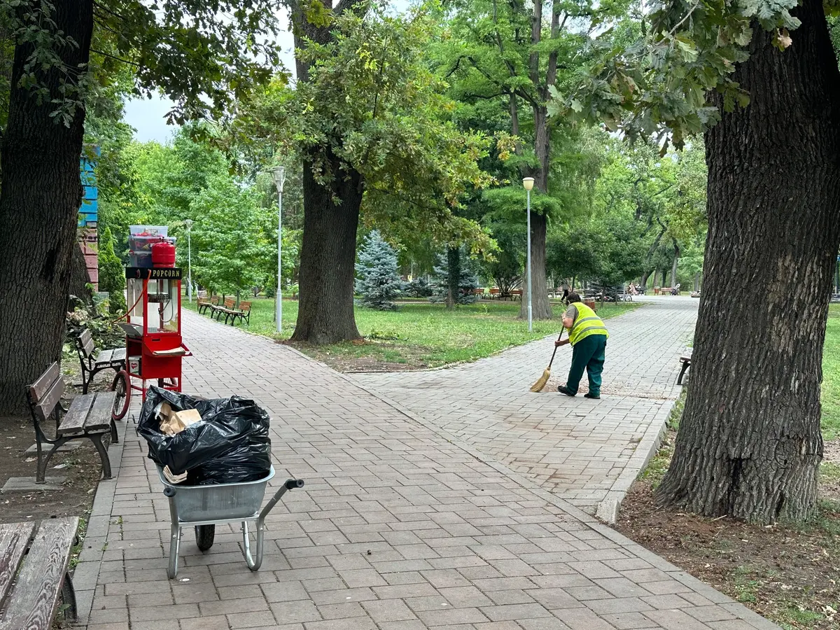 Horticultura Timișoara: lucrări extinse de întreținere a spațiilor verzi în zona centrală
