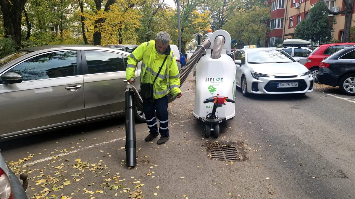 SaluT introduce aspiratoare stradale pe străduțele din cartierele Timișoarei