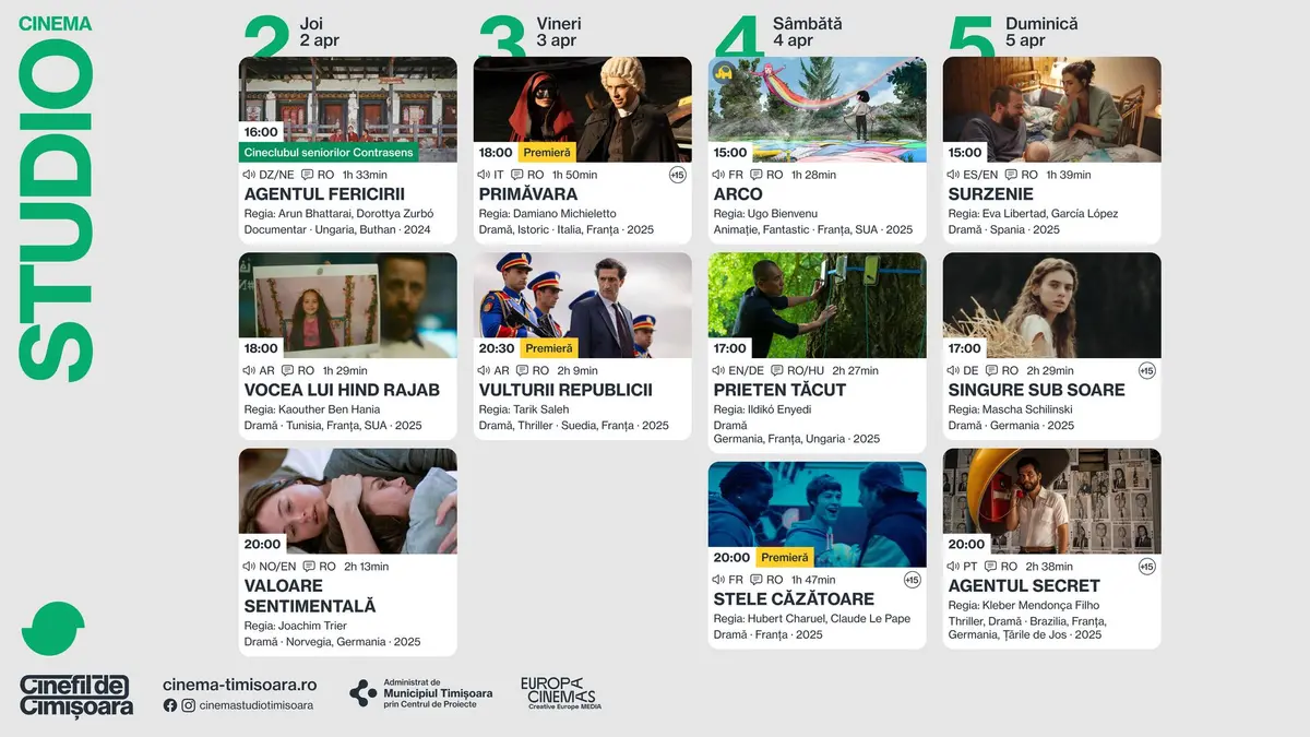 Programul săptămânii la Cinema Victoria