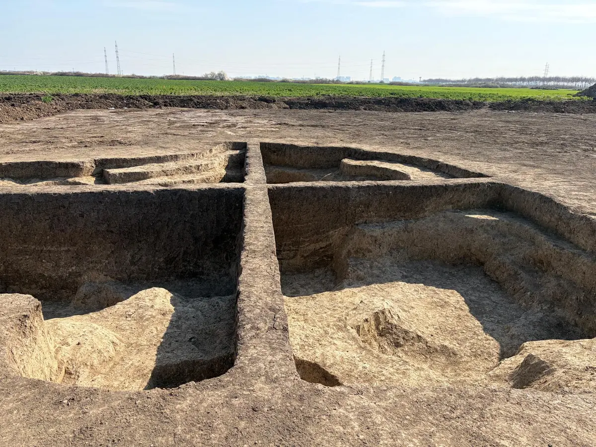 Descoperiri arheologice pe șantierul centurii Timișoara Vest: urme din epoca sarmaților și din secolele XVII–XVIII. FOTO: DRDP Timișoara