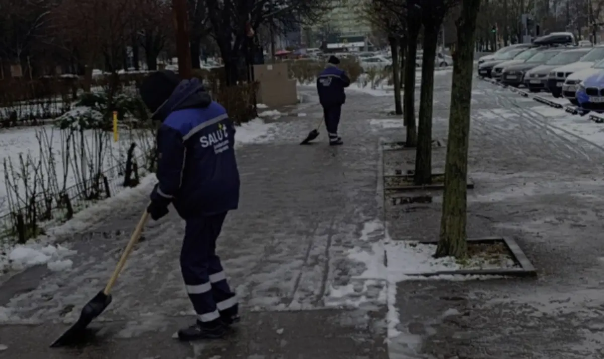 Continuă acțiunile de deszăpezire în Timișoara. SaluT a mobilizat 150 de angajați, STPT - 60