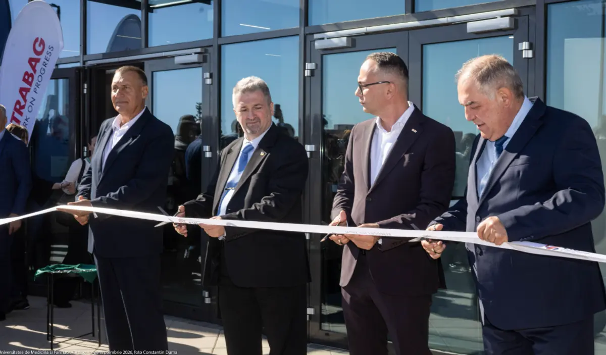 Noul campus al UMF Timișoara, deschis oficial. Investiția de 160 de milioane de lei intră în primul an universitar FOTO: Constantin Duma