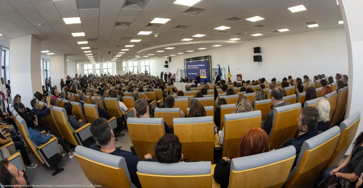 Noul campus al UMF Timișoara, deschis oficial. Investiția de 160 de milioane de lei intră în primul an universitar FOTO: Constantin Duma