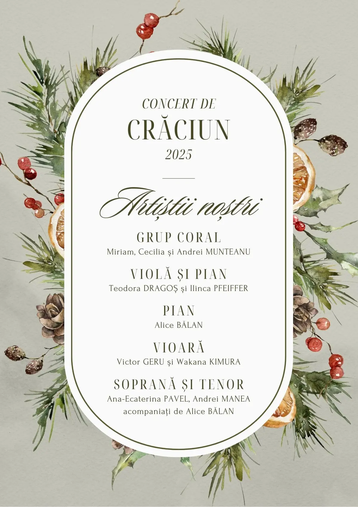 Concert de Crăciun dedicat Cardinalului Iuliu Hossu, organizat în două biserici din Timișoara