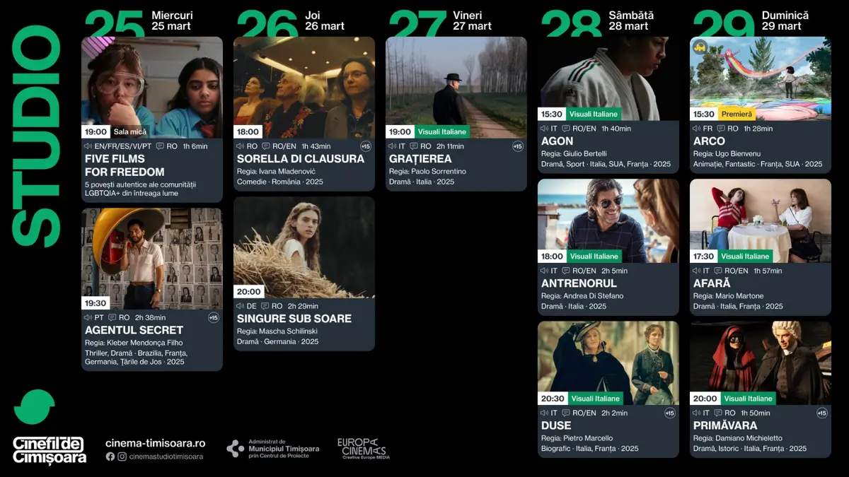 Programul la Cinema Studio