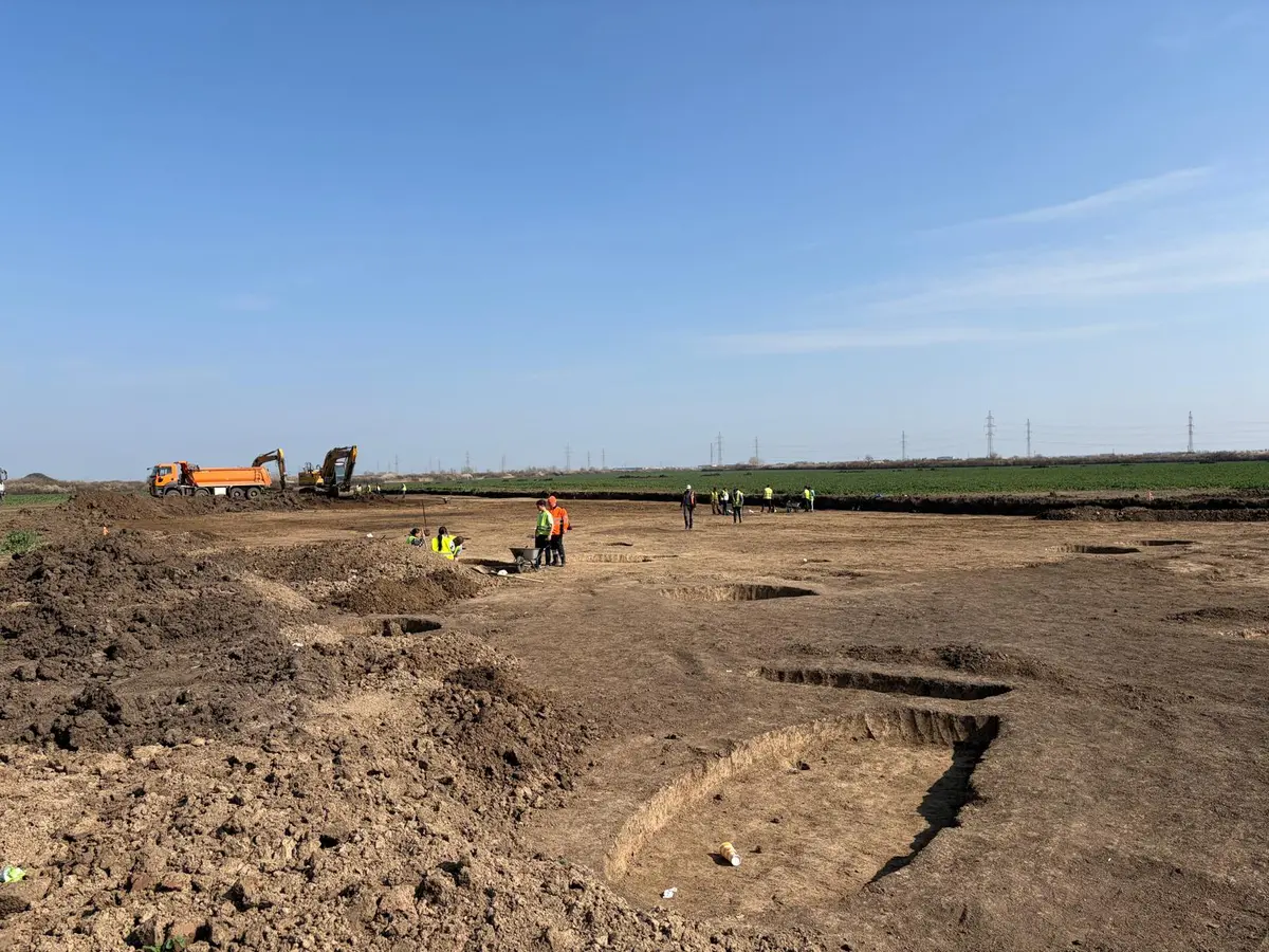 Descoperiri arheologice pe șantierul centurii Timișoara Vest: urme din epoca sarmaților și din secolele XVII–XVIII. FOTO: DRDP Timișoara