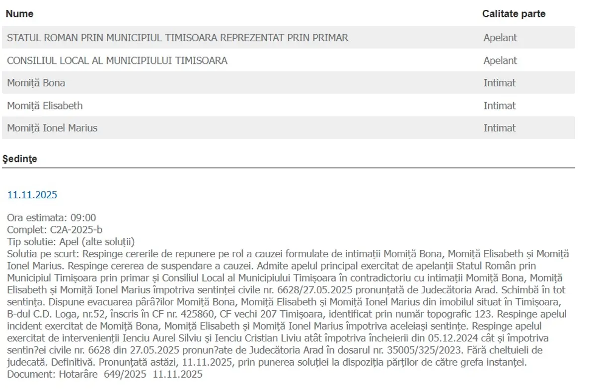 Dominic Fritz anunță victoria definitivă împotriva clanului care a ocupat ilegal vila de pe Loga 52