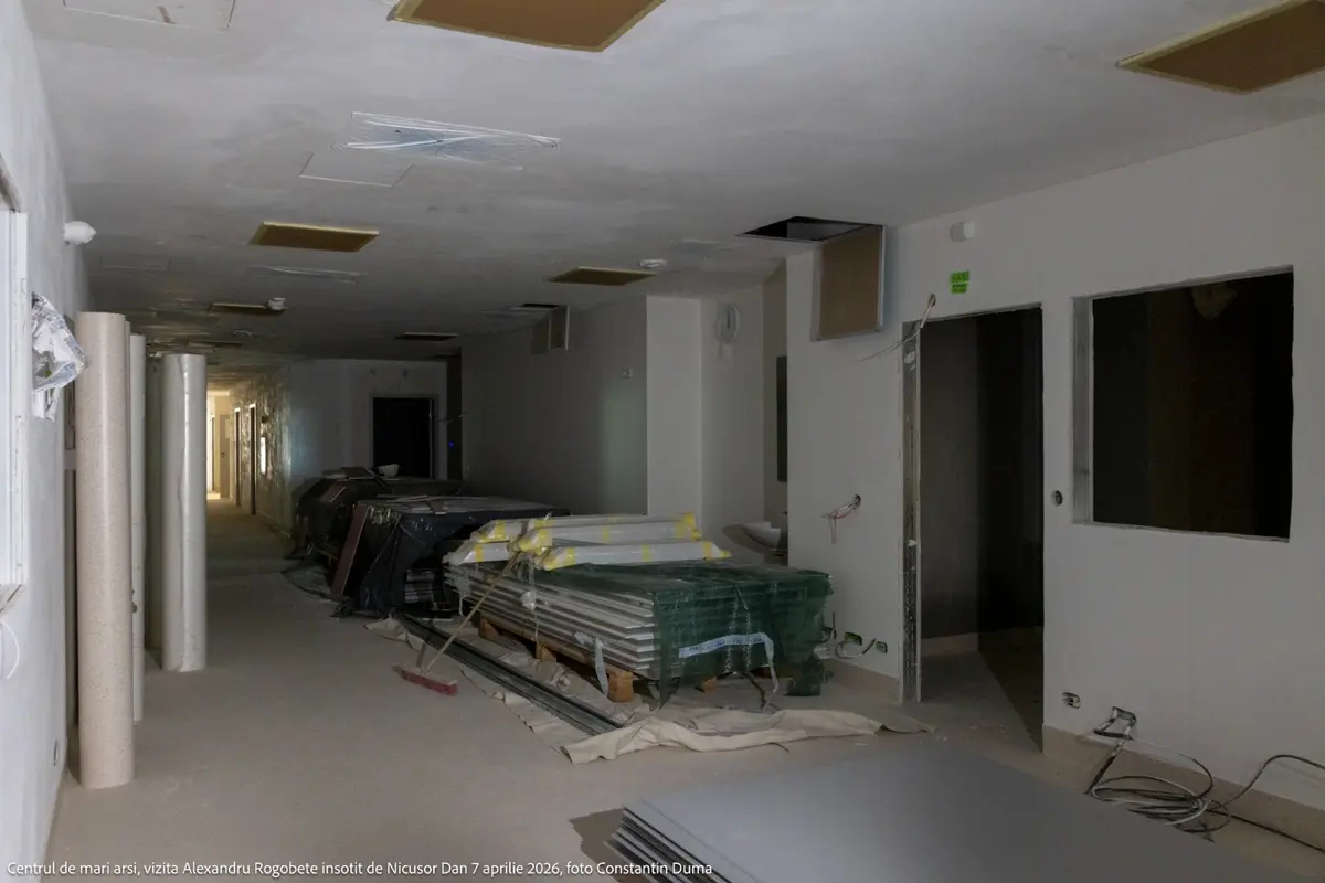 Așa arată în interior șantierul „finalizat” al Centrului de mari arși din Timișoara