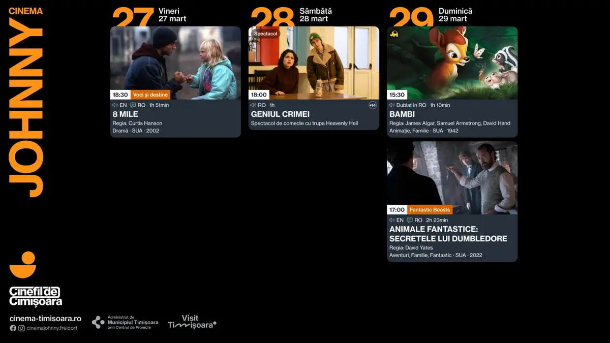 Programul la Cinema Johnny