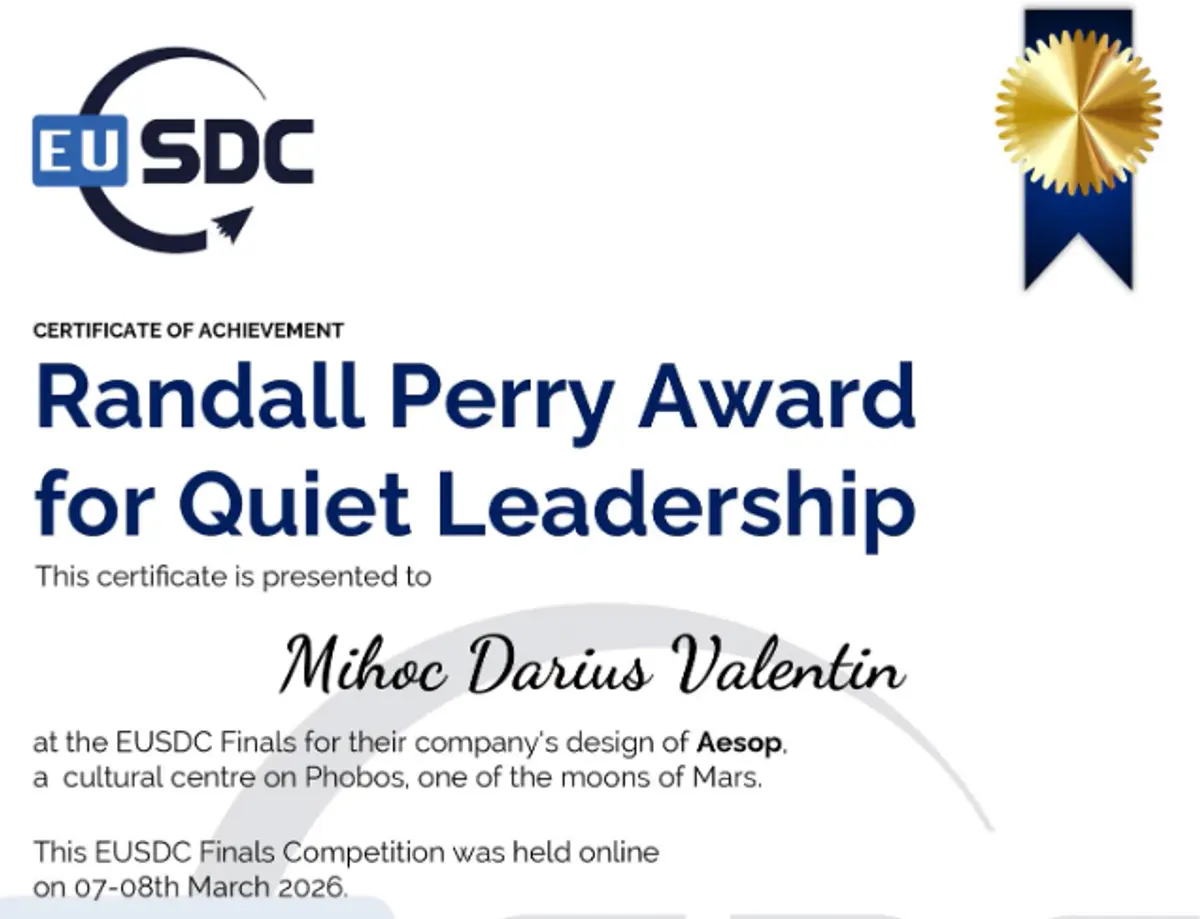 Elev din Timișoara, în finala mondială a unei competiții aerospațiale